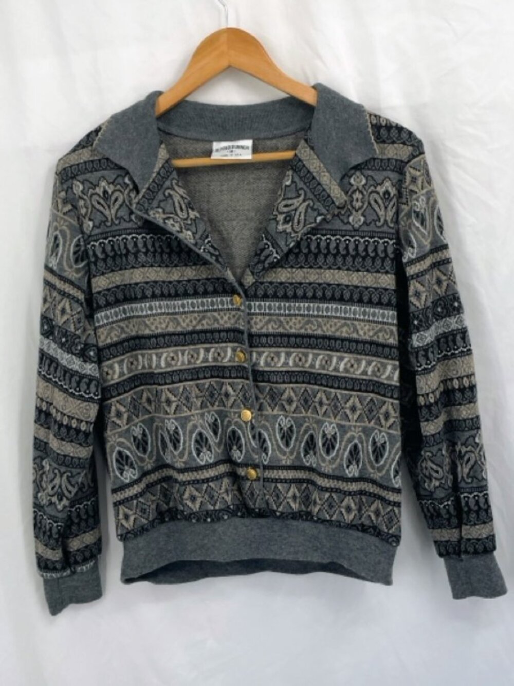 Vintage 1980s Alfred Dunner Horizontal Long Sleeve Sweater